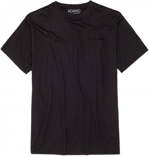 Adamo Kody Regular fit T-shirt with Pocket Black - Trička - Trička nadměrné velikosti - 2XL-14XL
