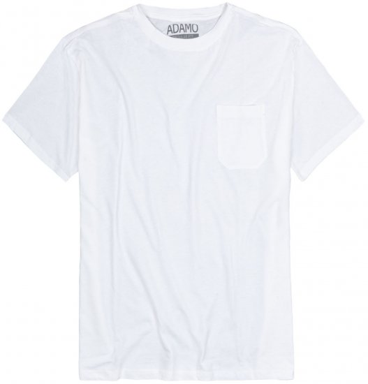 Adamo Kody Regular fit T-shirt with Pocket White - Trička - Trička nadměrné velikosti - 2XL-14XL