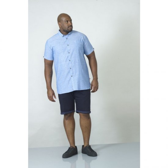 D555 Eric Linen Short Sleeve Shirt - Košile - Košile 2XL-10XL