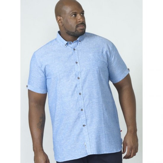 D555 Eric Linen Short Sleeve Shirt - Košile - Košile 2XL-10XL