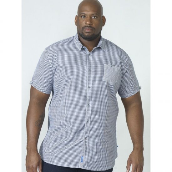 D555 Hank Gingham Short Sleeve Shirt - Košile - Košile 2XL-10XL