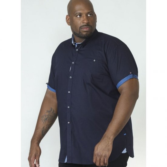 D555 Tim Short Sleeve Shirt Navy - Košile - Košile 2XL-10XL