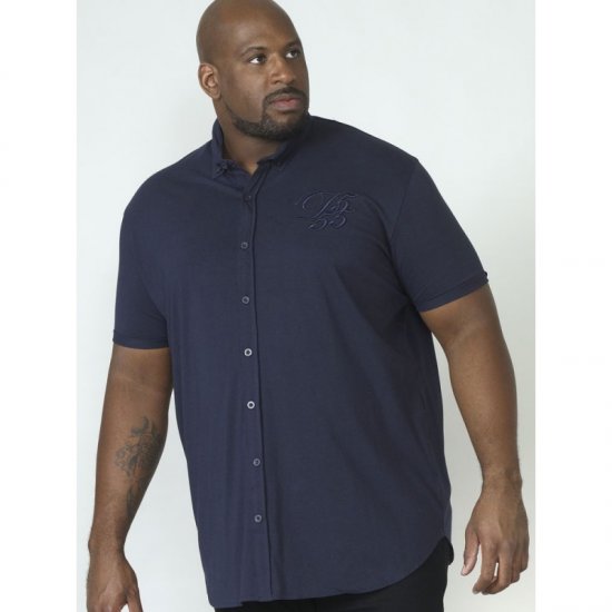 D555 Beaver Couture Jersey Shirt Navy - Košile - Košile 2XL-10XL