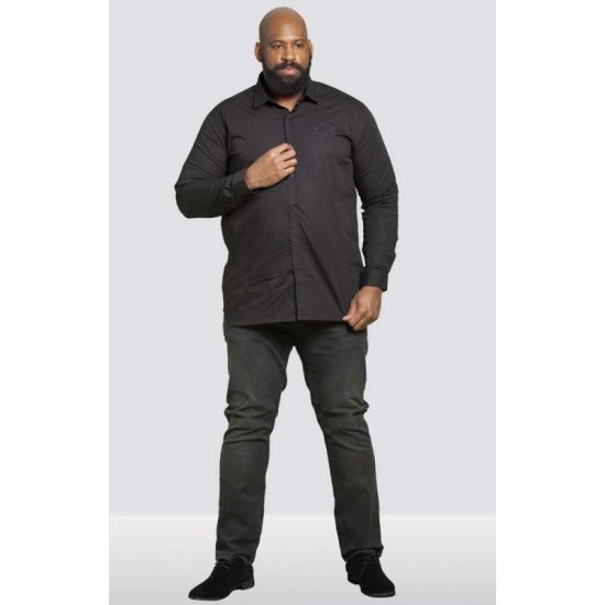 D555 Michael Couture Stretch Shirt Black - Košile - Košile 2XL-10XL