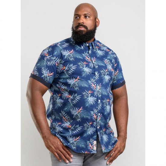 D555 Reuben Hawaii Shirt Navy - Košile - Košile 2XL-10XL