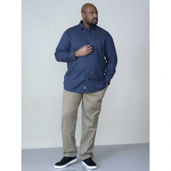 D555 Lavar Long Sleeve Diamond Printed Shirt - Košile - Košile 2XL-10XL