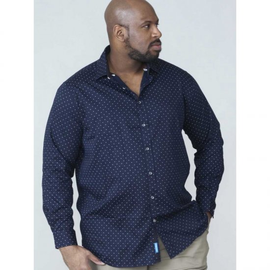 D555 Rashard Long Sleeve Printed Shirt - Košile - Košile 2XL-10XL