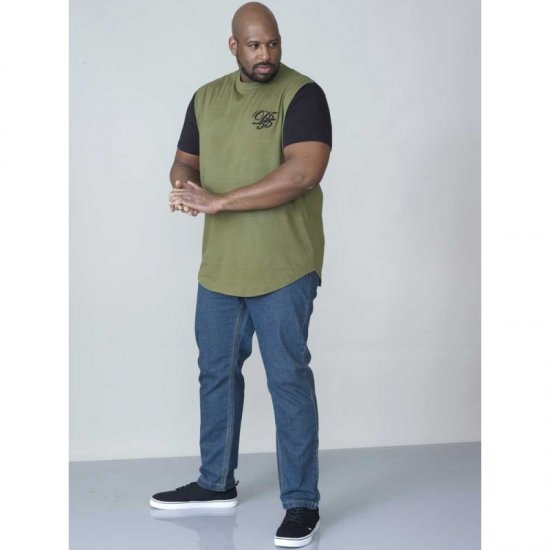 D555 Demarcus Couture T-shirt Khaki - Trička - Trička nadměrné velikosti - 2XL-14XL