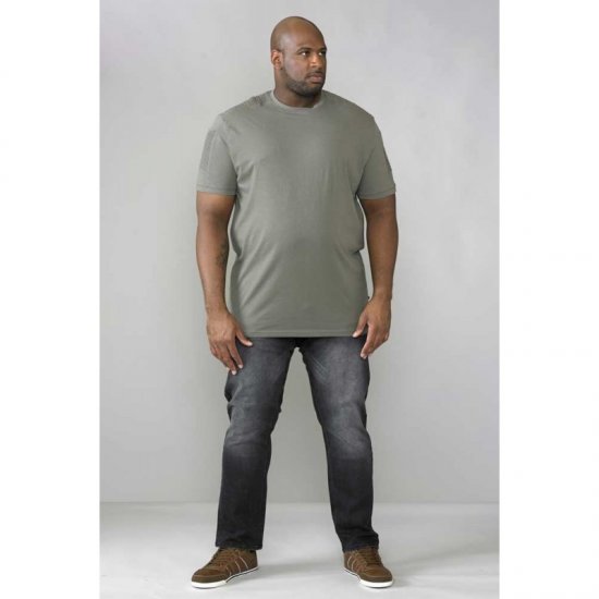 D555 Callum T-shirt Khaki - Trička - Trička nadměrné velikosti - 2XL-14XL