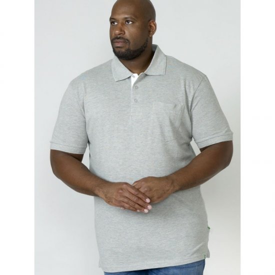 D555 Grant Polo Grey - Polokošile - Polokošile 2XL-8XL - Trička s límečkem 2XL-8XL