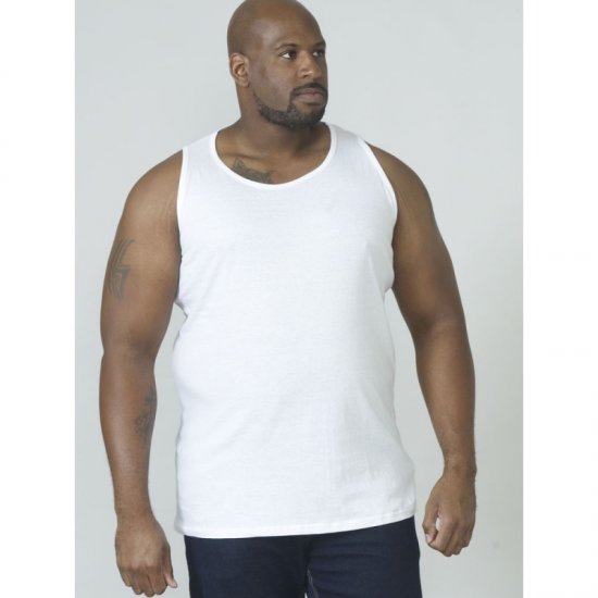 D555 Fabio Tanktop White - Trička - Trička nadměrné velikosti - 2XL-14XL
