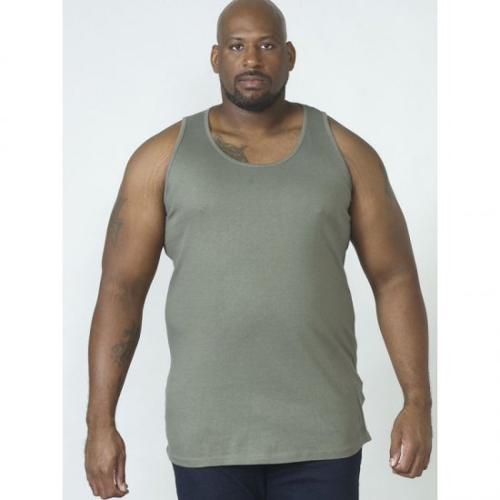 D555 Fabio Tanktop Khaki - Trička - Trička nadměrné velikosti - 2XL-14XL