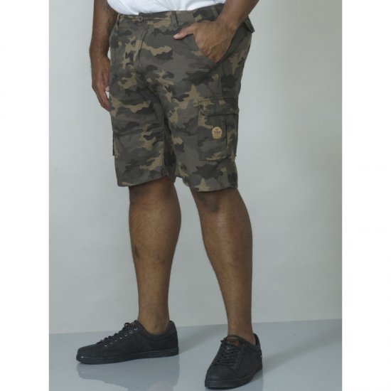 D555 Marty Camo Shorts Green - Šortky - Šortky Nadměrné Velikosti W40-W60