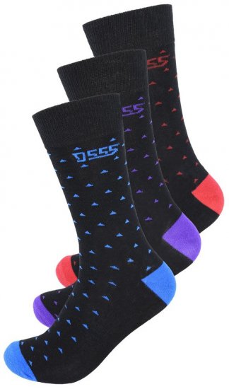 D555 Bolt Cotton Rich Luxury Socks 3-Pack - Spodní prádlo - Spodní Prádlo Nadměrné Velikosti 2XL-8XL
