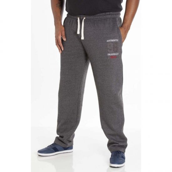 D555 Portland Sweatpants Charcoal - Tepláky & kraťasy - Tepláky a Teplákové Kraťasy 2XL-12XL