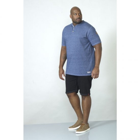 D555 Daniel Grandad T-shirt Denim - Trička - Trička nadměrné velikosti - 2XL-14XL