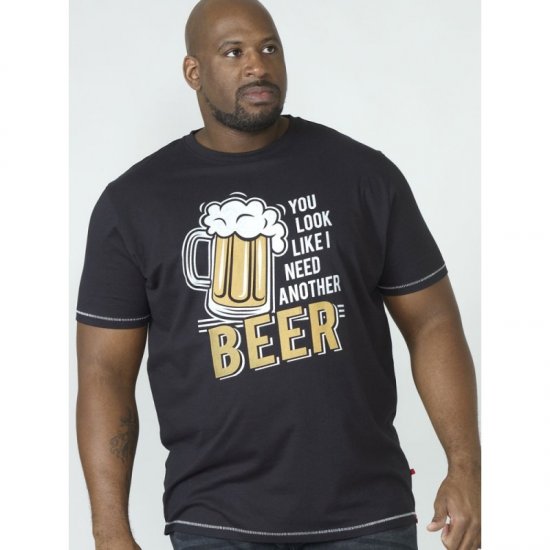 D555 Murray T-shirt Black - Trička - Trička nadměrné velikosti - 2XL-14XL