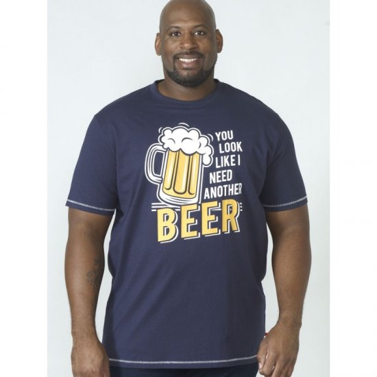 D555 Murray T-shirt Navy - Trička - Trička nadměrné velikosti - 2XL-14XL