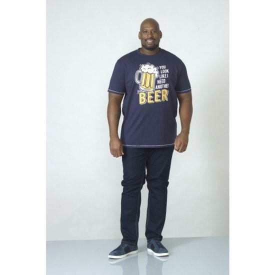 D555 Murray T-shirt Navy - Trička - Trička nadměrné velikosti - 2XL-14XL