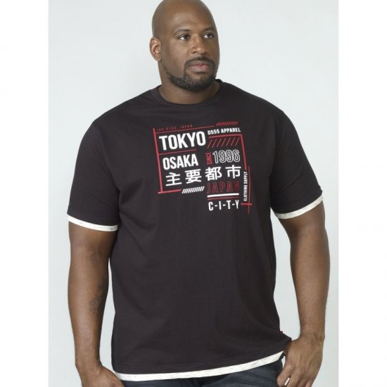 D555 Merlin T-shirt Black - Trička - Trička nadměrné velikosti - 2XL-14XL