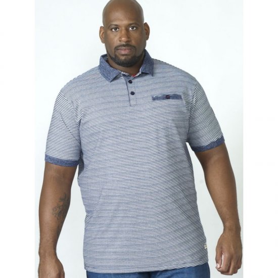 D555 Tyrone Polo Blue - Polokošile - Polokošile 2XL-8XL - Trička s límečkem 2XL-8XL