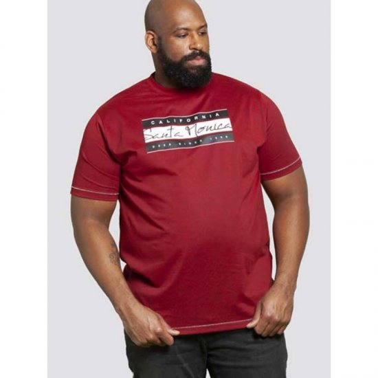 D555 Tempa T-shirt Red - Trička - Trička nadměrné velikosti - 2XL-14XL