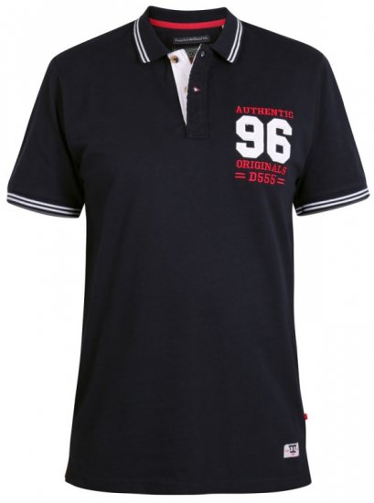 D555 Bartley Polo Dark Navy - Polokošile - Polokošile 2XL-8XL - Trička s límečkem 2XL-8XL