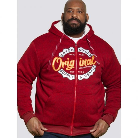 D555 Rylan Hoodie Red - Mikiny & mikiny s kapucí - Mikiny & Mikiny s kapucí 2XL-12XL