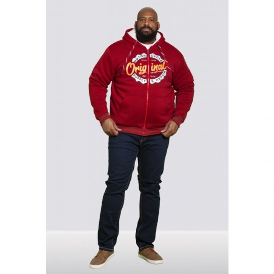 D555 Rylan Hoodie Red - Mikiny & mikiny s kapucí - Mikiny & Mikiny s kapucí 2XL-12XL