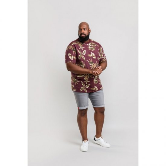 D555 Baxter T-shirt Wine-red - Trička - Trička nadměrné velikosti - 2XL-14XL