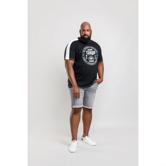 D555 Walton T-shirt Black - Trička - Trička nadměrné velikosti - 2XL-14XL