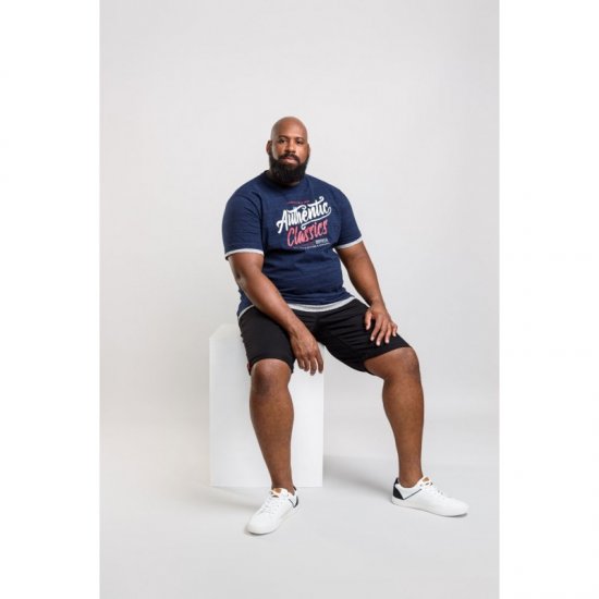 D555 Finn T-shirt Navy - Trička - Trička nadměrné velikosti - 2XL-14XL