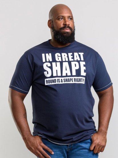 D555 Ronald T-shirt Navy - Trička - Trička nadměrné velikosti - 2XL-14XL