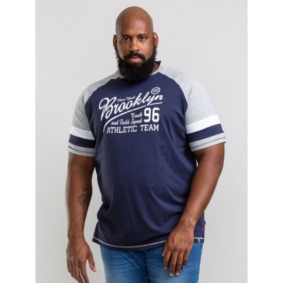 D555 Jones T-shirt Navy - Trička - Trička nadměrné velikosti - 2XL-14XL