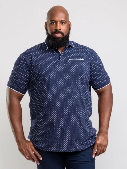 D555 Rogers Printed Polo Navy - Polokošile - Polokošile 2XL-8XL - Trička s límečkem 2XL-8XL