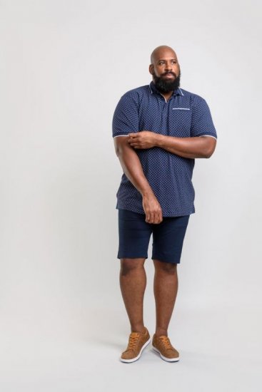 D555 Rogers Printed Polo Navy - Polokošile - Polokošile 2XL-8XL - Trička s límečkem 2XL-8XL