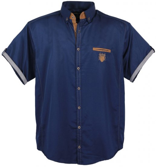 Lavecchia 1128 Short sleeve Shirt Navy - Košile - Košile 2XL-10XL