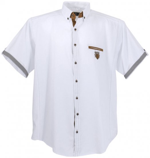 Lavecchia 1128 Short sleeve Shirt White - Košile - Košile 2XL-10XL