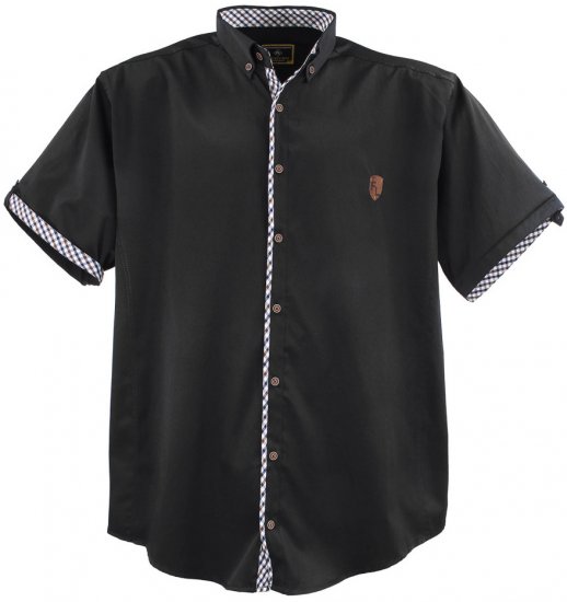 Lavecchia 9003A Short sleeve Shirt Dark Black - Košile - Košile 2XL-10XL