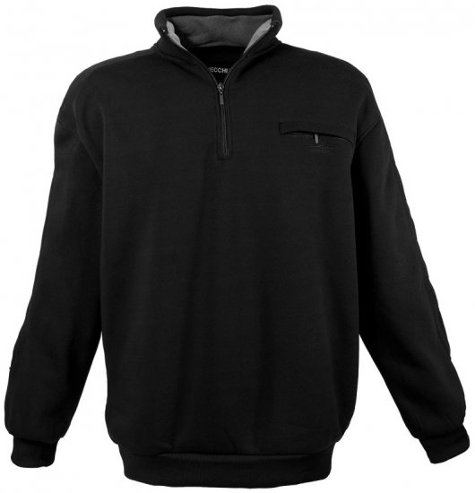 Lavecchia 2100 Half-zip Sweatshirt Black - Mikiny & mikiny s kapucí - Mikiny & Mikiny s kapucí 2XL-12XL