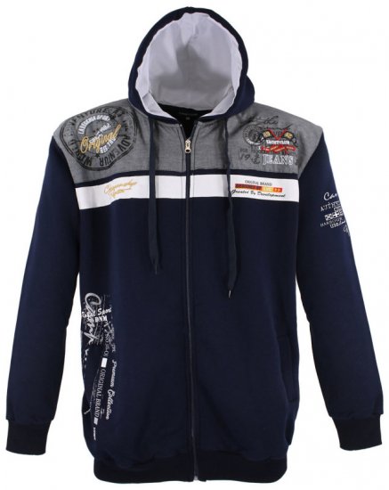 Lavecchia 2022 Printed Zipper Hoodie Navy - Mikiny & mikiny s kapucí - Mikiny & Mikiny s kapucí 2XL-12XL