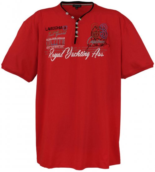 Lavecchia 608 Printed T-shirt Red - Trička - Trička nadměrné velikosti - 2XL-14XL