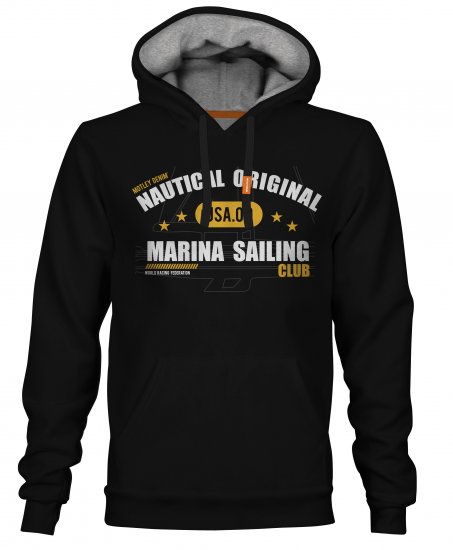 Motley Denim Leeds Hoodie Black - Mikiny & mikiny s kapucí - Mikiny & Mikiny s kapucí 2XL-12XL