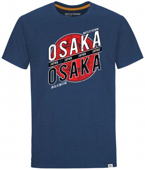 Motley Denim Leicester T-shirt Dark Indigo - Trička - Trička nadměrné velikosti - 2XL-14XL