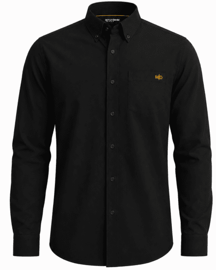 Motley Denim Lisbon Long Sleeve Shirt Black - Košile - Košile 2XL-10XL