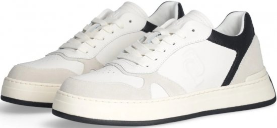Liu Jo Boy 01 Leather/Suede Sneakers White/Black - Pánská obuv 40-52 - 