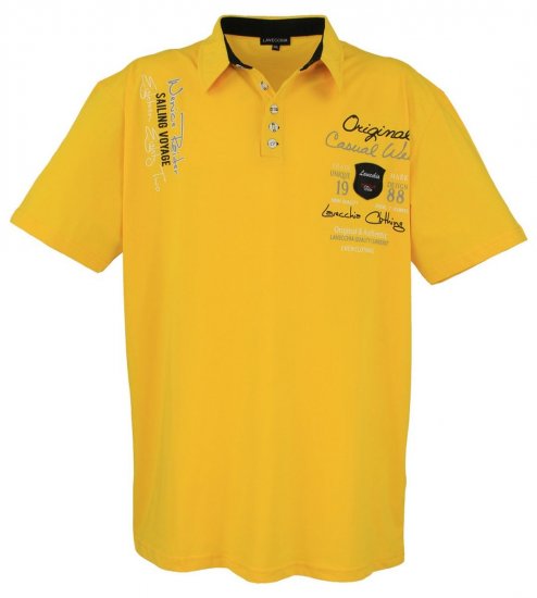 Lavecchia 610 Tričko s límečkem Žlutá - Polokošile - Polokošile 2XL-8XL - Trička s límečkem 2XL-8XL