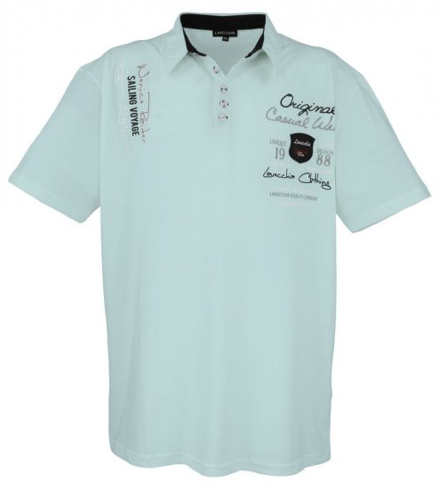 Lavecchia 610 Tričko s límečkem Mátová - Polokošile - Polokošile 2XL-8XL - Trička s límečkem 2XL-8XL