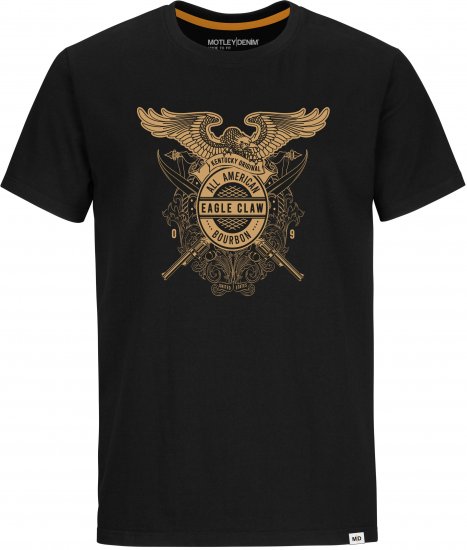 Motley Denim MANHATTAN T-shirt Black - Trička - Trička nadměrné velikosti - 2XL-14XL