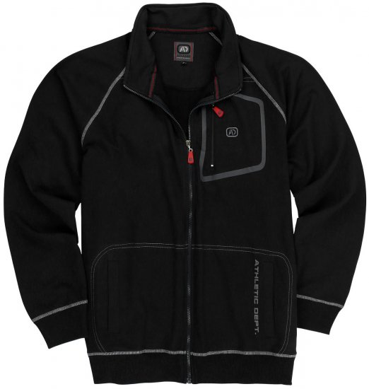 Adamo Manuel Sweatshirt with Zipper Black - Mikiny & mikiny s kapucí - Mikiny & Mikiny s kapucí 2XL-12XL